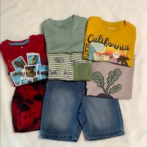 Boys shirts and shorts (7 pieces) Sizes 5-6-7 EUC